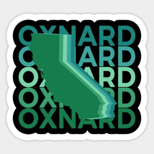 Oxnard California Green Repeat Sticker